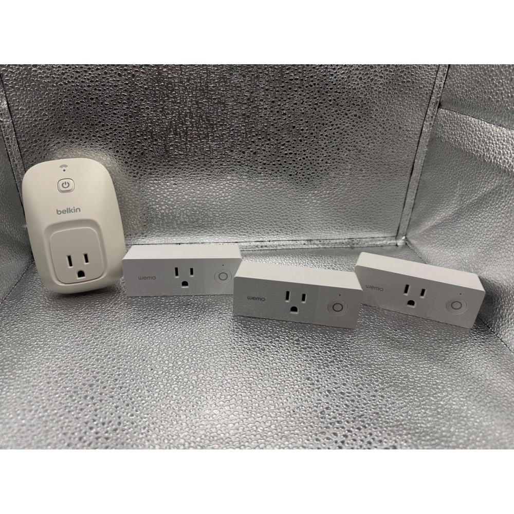 Belkin Wemo Smart Plug WiFi Enabled Home Automation Bundle 4 Pieces